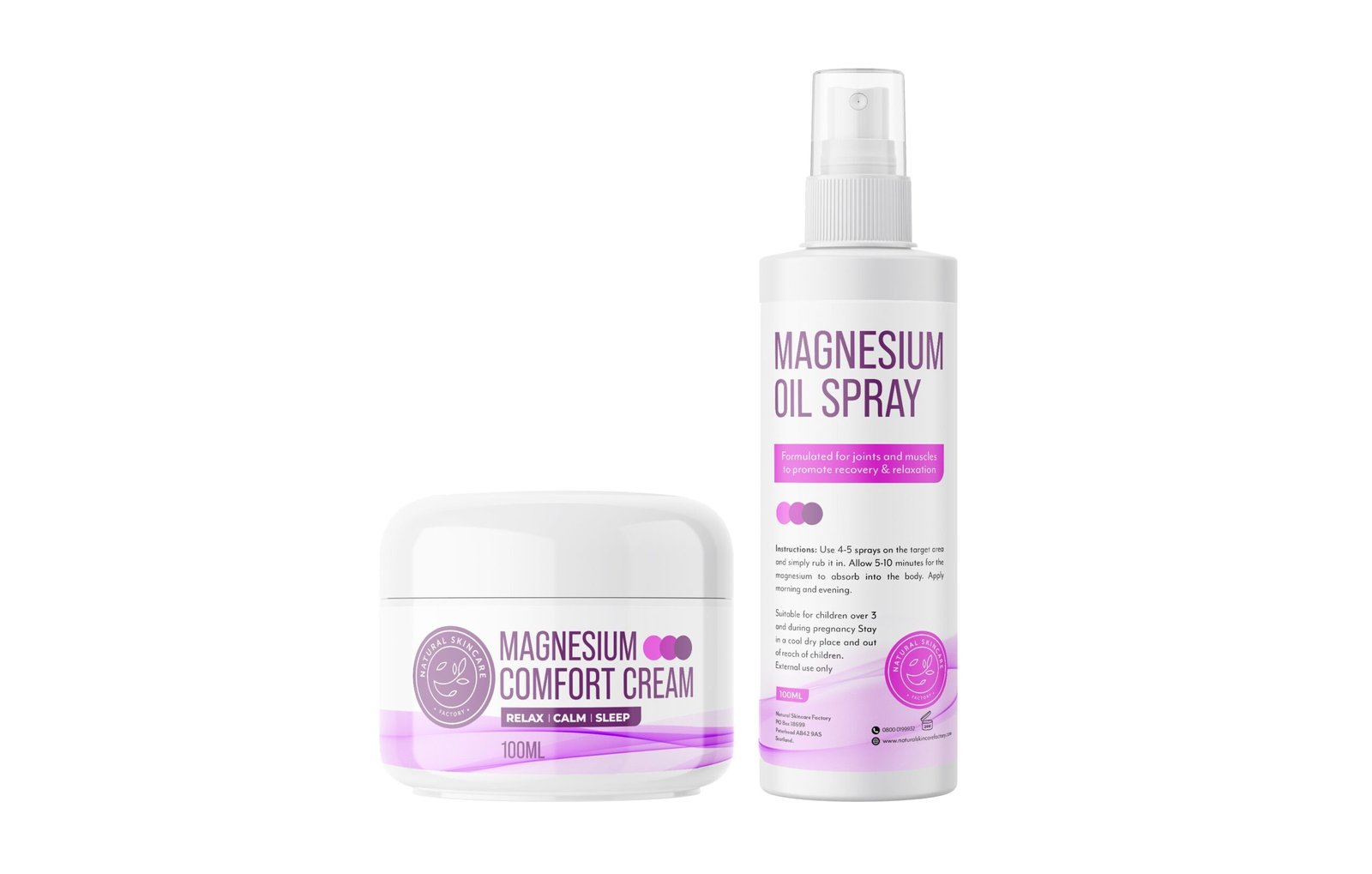 Magnesium Spray & Magnesium Comfort Cream Bundle (Saving £5.80)
